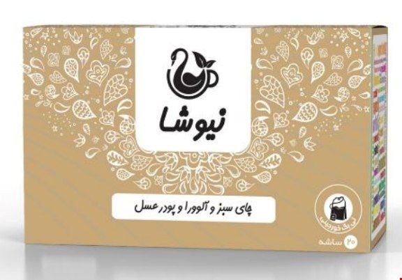 چای سبز و آلوئه ورا و پودر عسل
