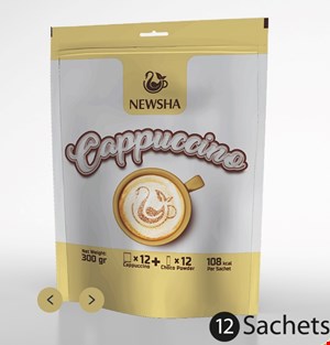 کاپوچینو +پودر شکلات 