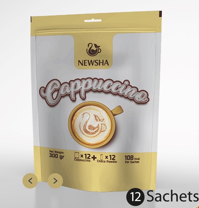 کاپوچینو +پودر شکلات 